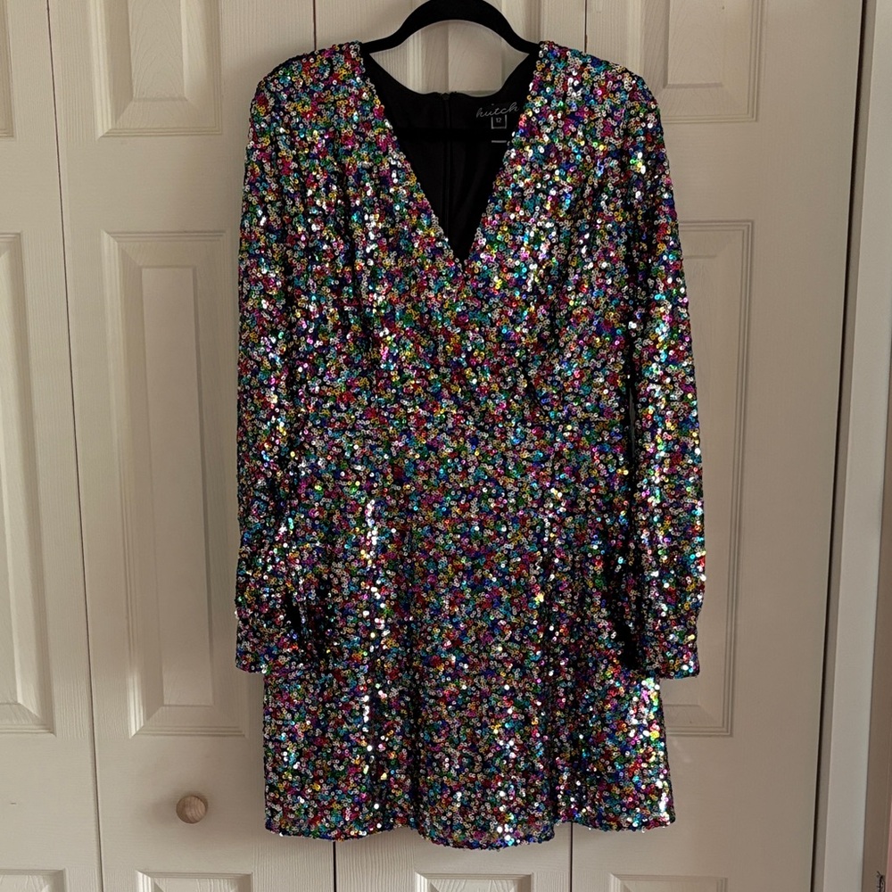 Hutch rainbow sequined dress